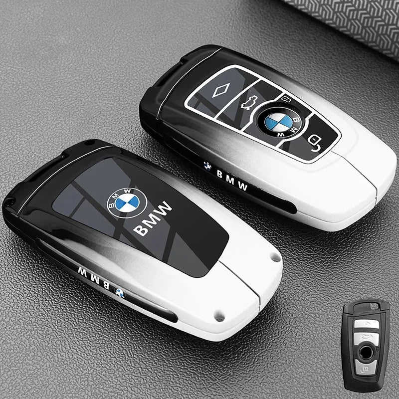Alloy Metal Car Remote Key Case Cover Shell Holder For BMW F30 F20 F10 F18 F22 F01 X3 X4 F06 F02 M3 M5 Auto Keychain Accessories