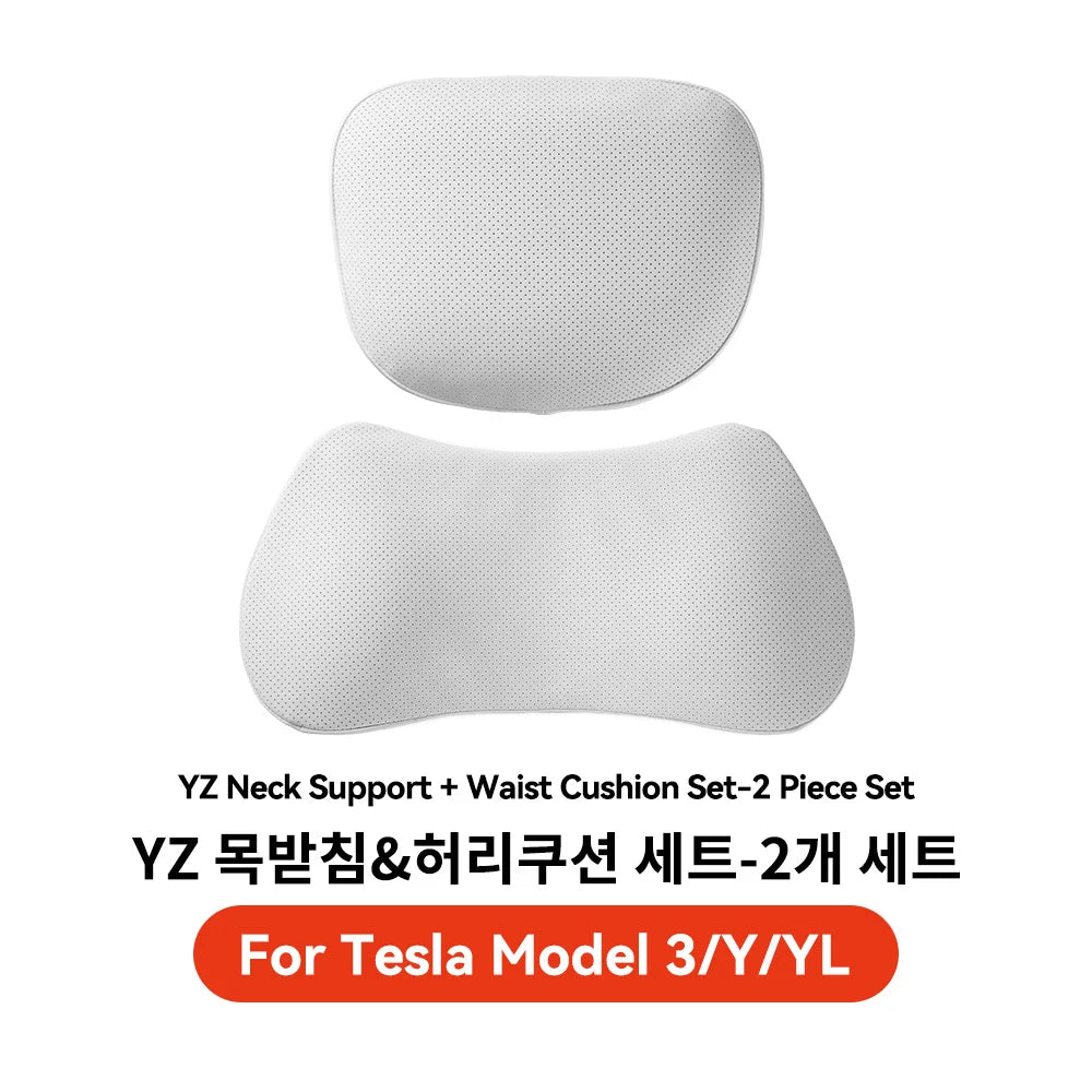YZ for Tesla Travel Model 3 Y YL Juniper 2021-2026 Neck Pillow Headrest Lumbar Support Breathable Memory Foam Cushion Accessory