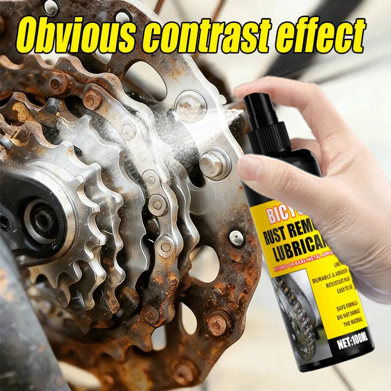 LJM 100Ml Bicycle Rust Removal Lubricant Multi-Purpose Chain Lubricant For Bike Chain Gear Metal Anti-Rust Maintenance Spray