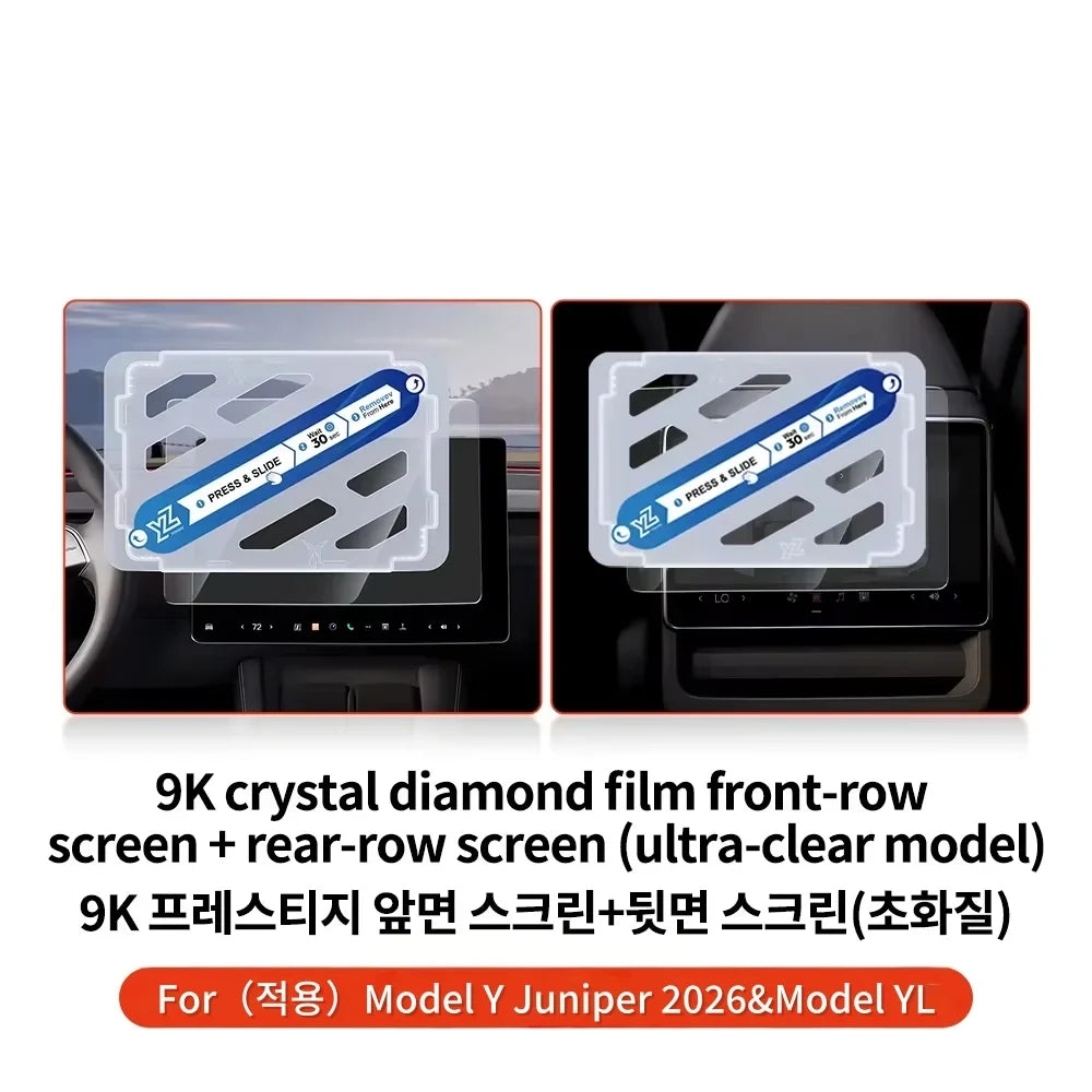 YZ For Tesla Model 3/Y/YL Highland 2025 2026 Tempered Glass Film Protector Matte Glare HD Center Control Touch Screen protector