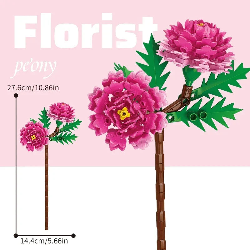 DIY Flower Building Block Bouquet