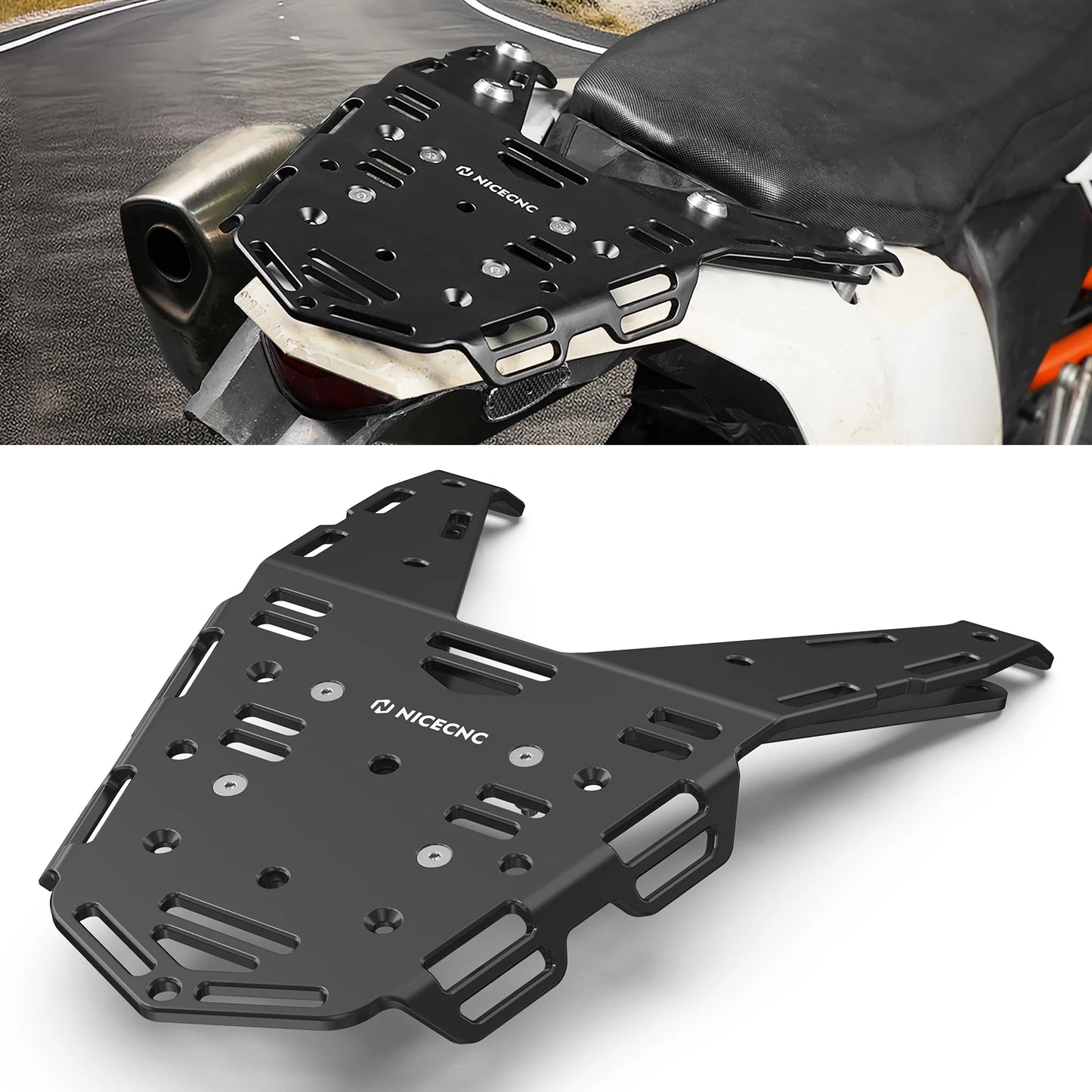 NICECNC For KTM 690 Enduro R 2008-2023 Luggage Motorcycle Rear Luggage Rack Cargo Rack