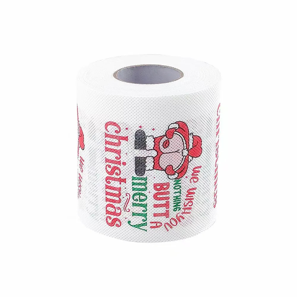 Christmas Toilet Roll Paper, Happy 2026 New Year Supplies, Xmas Tissue Roll Napkin Kitchen Tool, Home Decoration for Holidays