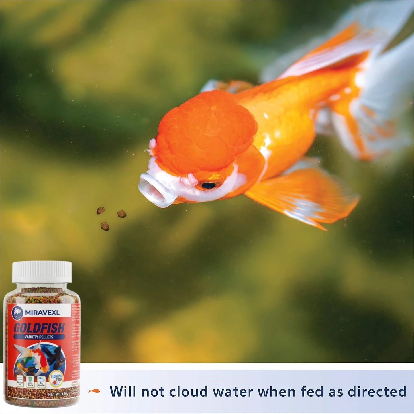 1MM Floating Goldfish Food Pellets Koi Pond Fish Growth Natural Color Enhancing Krill Spirulina Clear Water Formula Daily Diet