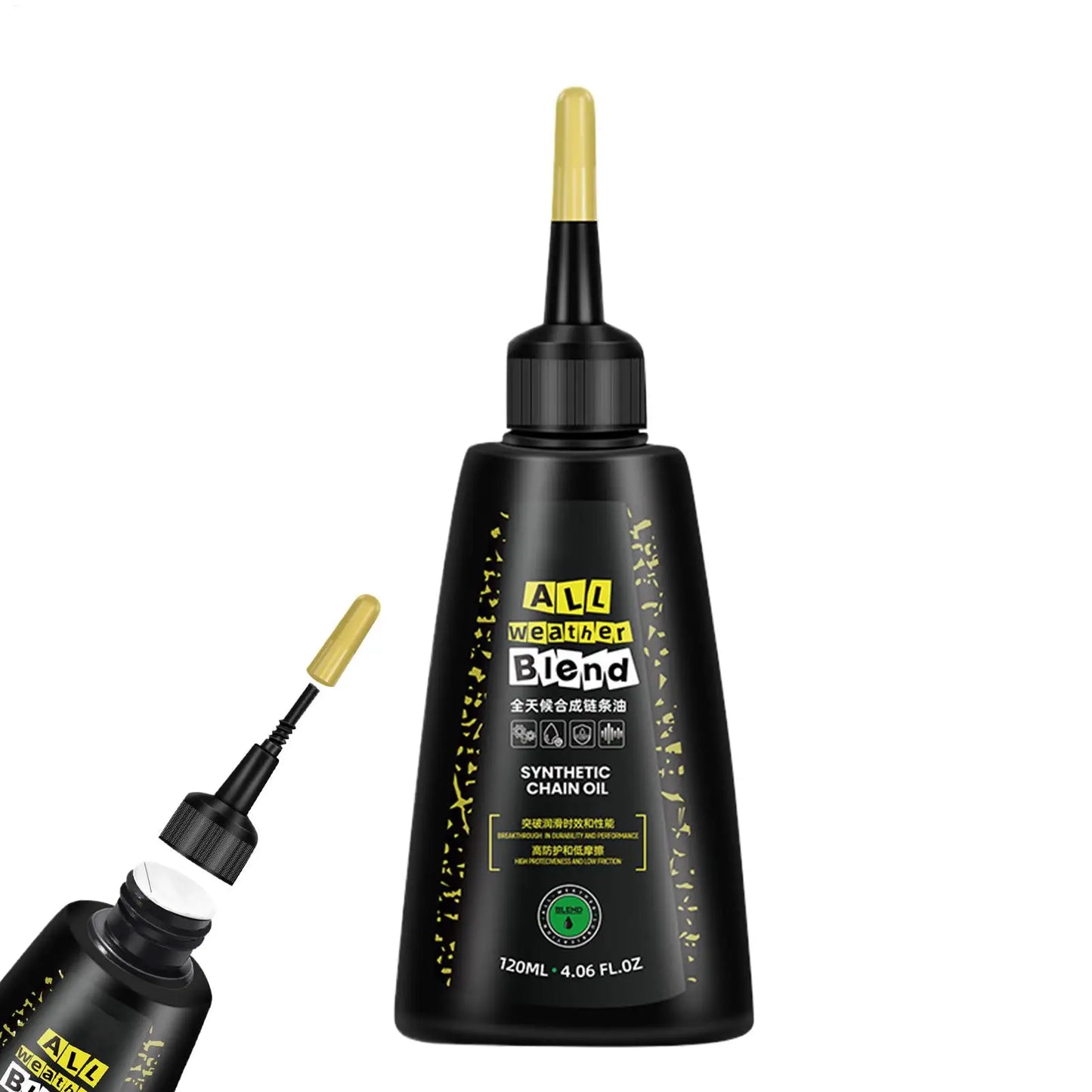 Cycling Chain Lube Synthetic Mountain Cycle Chain Oil Cycle Lubricating Oil All-Purpose All-Weather Bikes Pedal 120ml