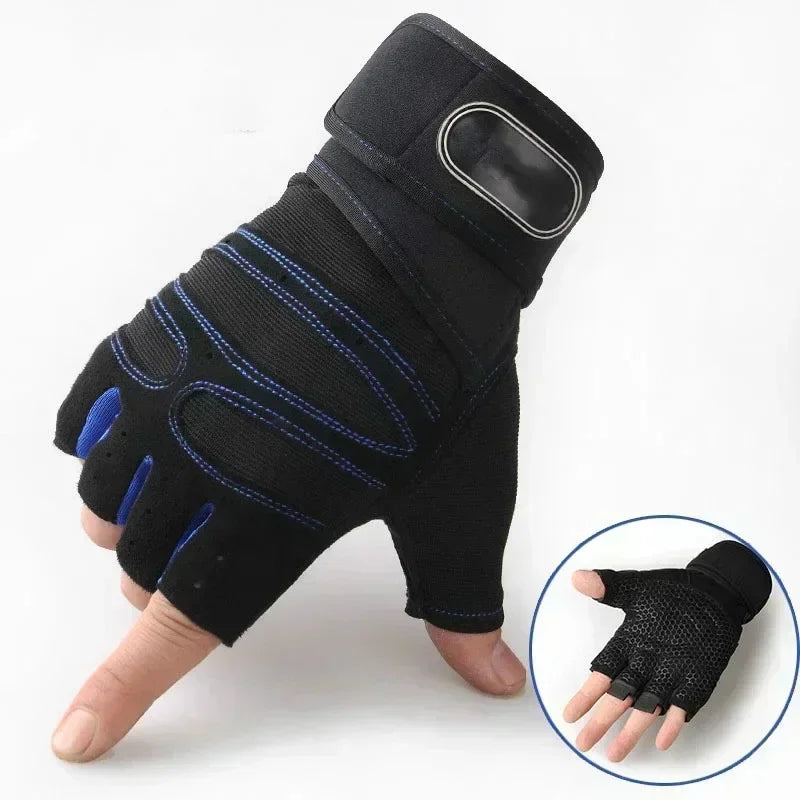 Fitness Half-finger Gloves Sports Exercise Men Women Protective Anti-slip Wrist Guard Barbell Cycling Equipment Training Gloves