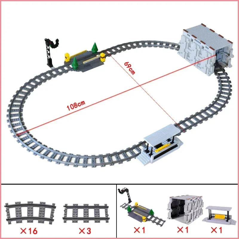City Train Station Building Blocks