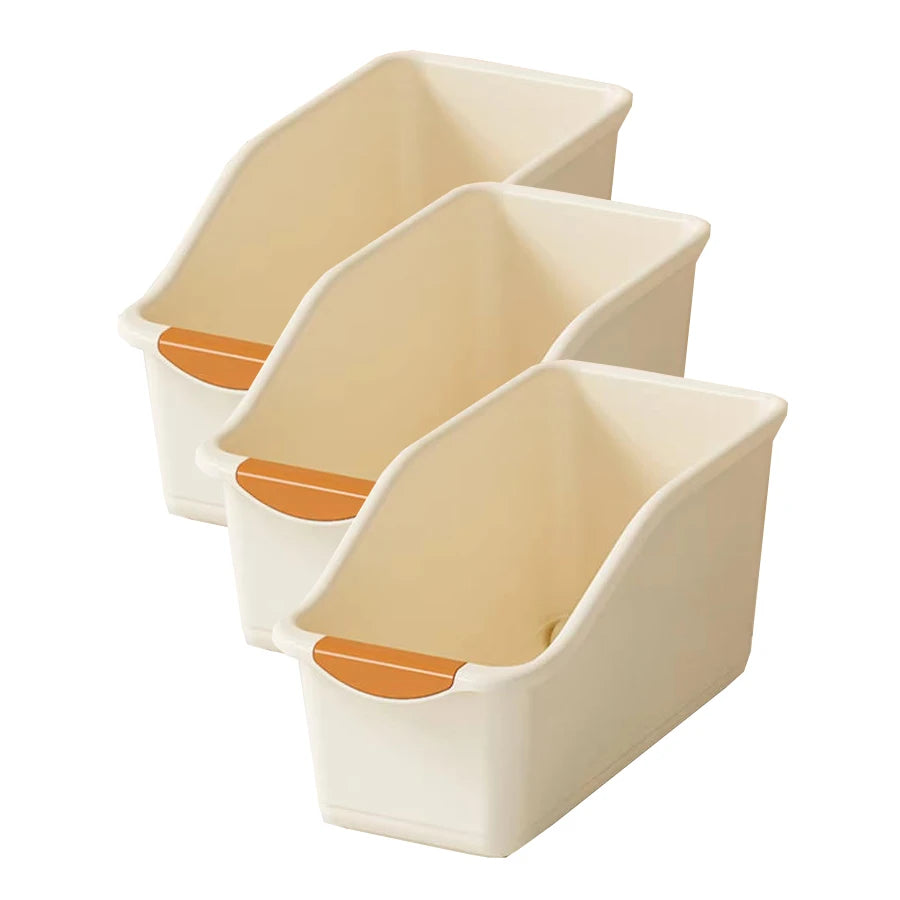 2/3pcs Plastic Under Sink Organizer with Wheels, Bottle Organization Bins Kitchen Cabinet Organizers Plastic Basket for Under