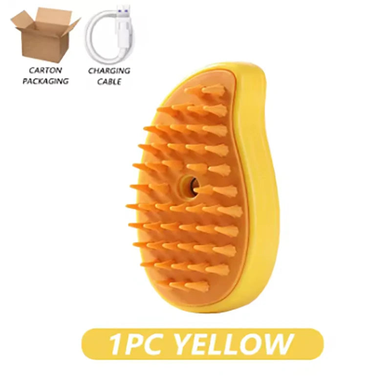 Steam Hair Removal Brush Electric Spray Cat Hair Brush Three in One Silicone Brush Used to Massage Pets Remove Floating Hairs