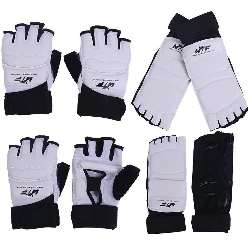 1 Set Boxing Gloves Taekwondo Protective Foot Cover Martial Arts Combat Protective Training Hand and Foot Protection Set