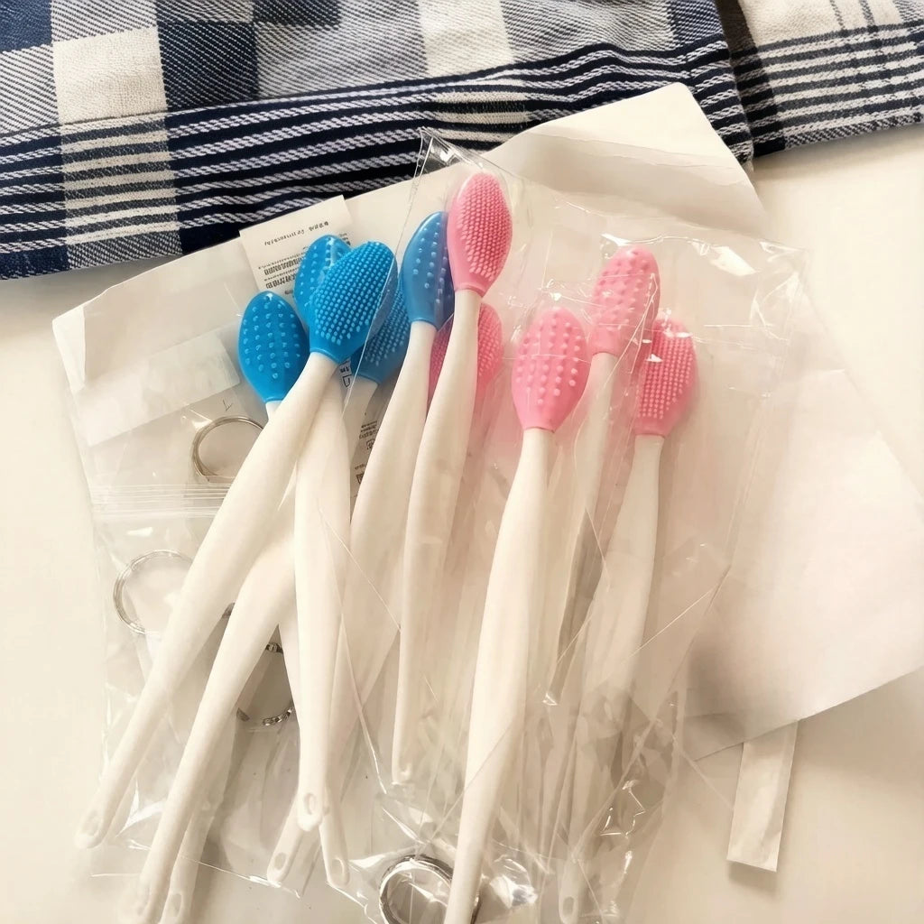 1/5/10Pcs Silicone Nose Cleansing Brush Exfoliating Massage Tools Facial Blackhead Removal Brushes Face Pore Deep Cleaning Wands