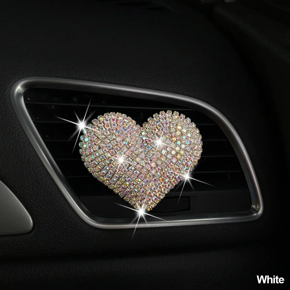 Rhinestone Crystal Bow Bear Car Pendant Mirror Hanging Ornaments Diamond Bling Car Interior Decoration Women Accessories
