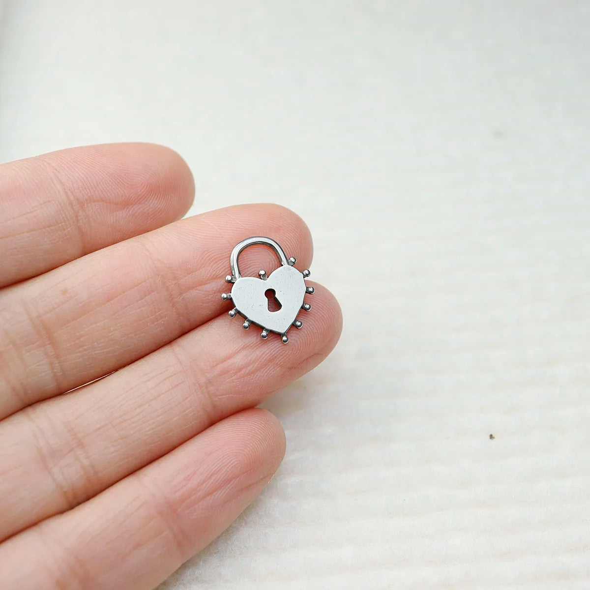 5pcs Casting Stainless Steel Lock Coin Charms DIY Fashion Jewelry Accessory Necklace Earrings Bracelets Handmaking PVD Plate