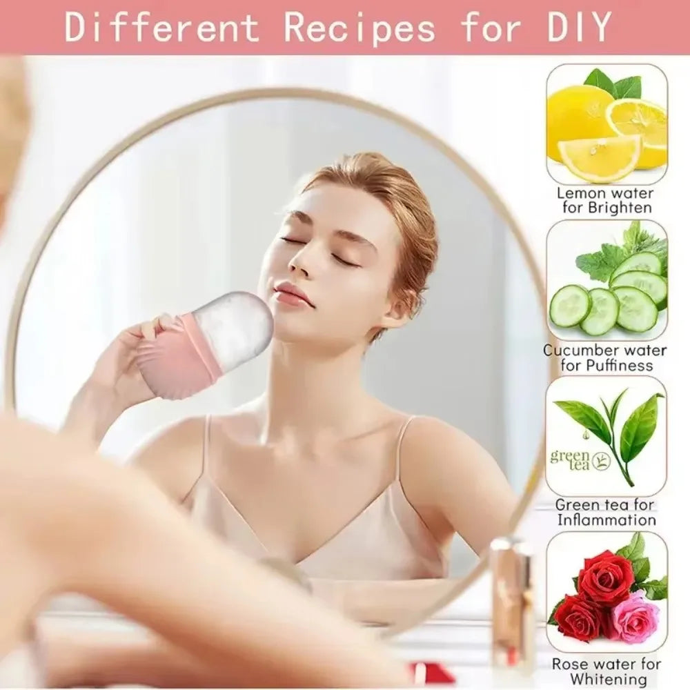 Ice Face Roller Facial Lifting Contouring Tools Silicone Ice Cube Face Massager Neck Eye Massage Roller Beauty Skin Care Tools