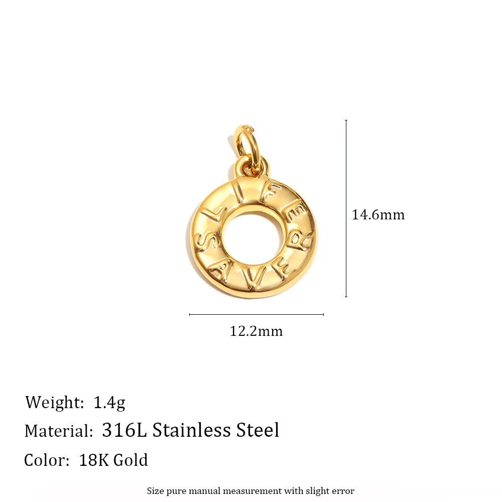 E.B.belle Summer Food Ice Cream Cake French Fries 18K Gold Plated Pendant Charms For Jewelry Making DIY Jewelry Accessories