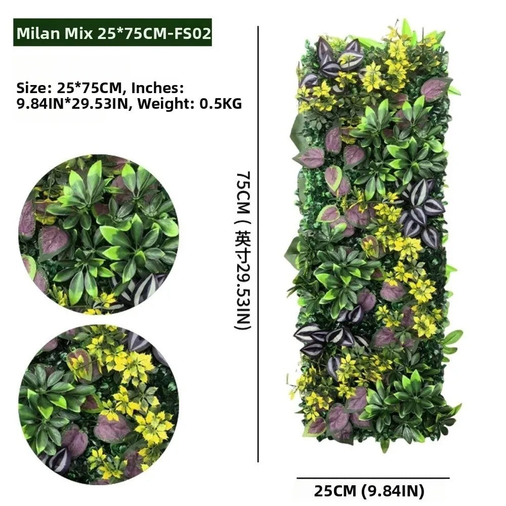 Realistic Artificial Plant Grass Wall Ivy Rattan Leaves Faux Jungle Grass Panel Vibrant Greenery Branches