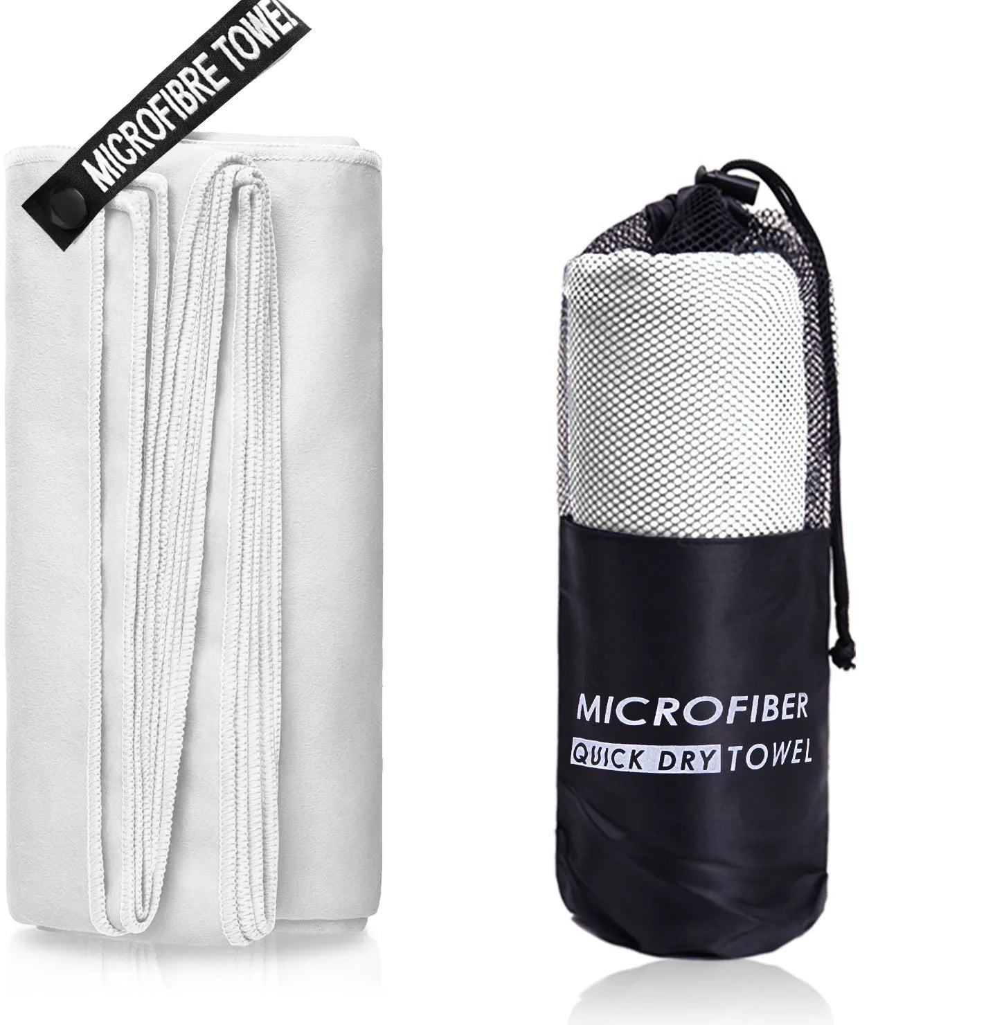 Microfiber Quick Dry Gym Towel Silver ION OdorFree Absorbent Fiber Fast Drying Workout Gear for Body Sweat Working Out