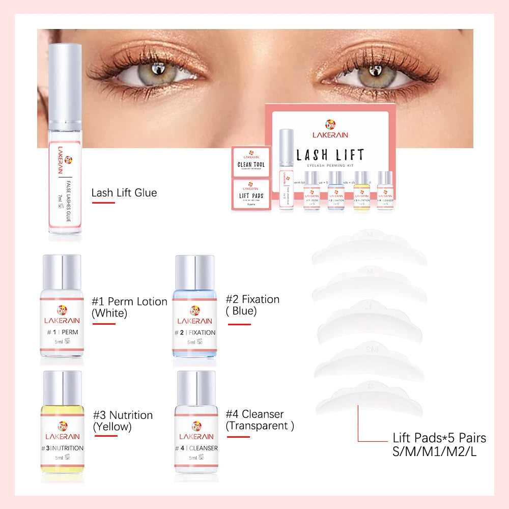 Free Shipping Lash Lift Kit Long Lasting Eyelash Lifting Perming Lotion Fixation Glue Curly Lasher Beauty Salon Home Use Pro Kit