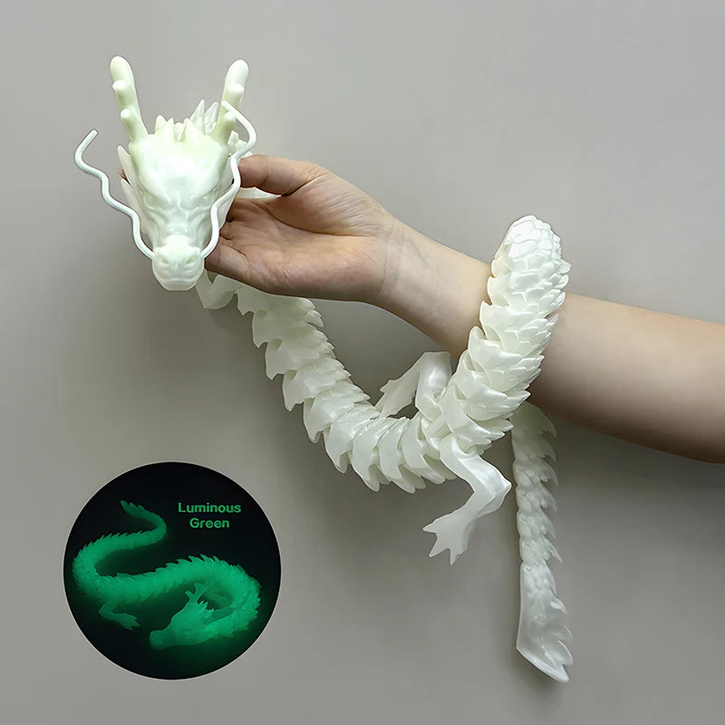 88CM 3D Printed Gem Dragon Crystal Fidget Toy Rotatable Articulated Dragon Gift for ADHD Perfect for Birthdays Gift Holiday gift
