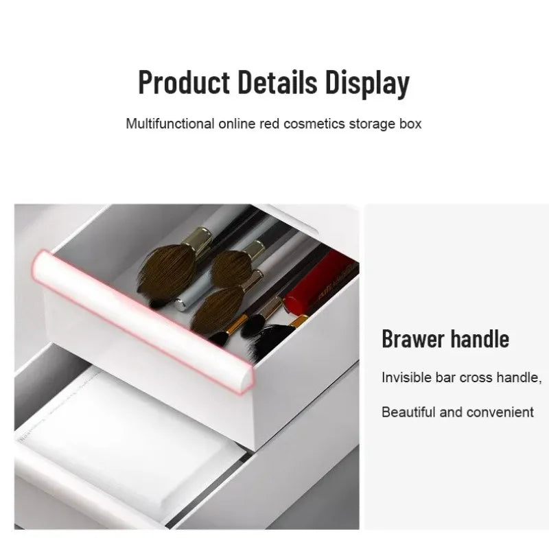 White Drawer Makeup Organizer