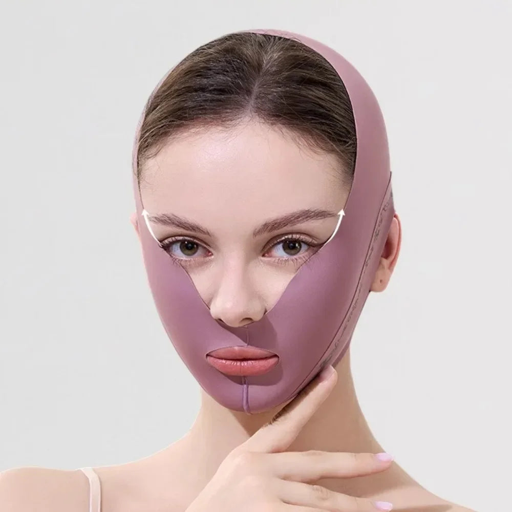 V Line Face Lifting Bandage Upgraded Elastic Face Shaper for Double Chin Jawline Cheek Support Facial Skin Care Strap