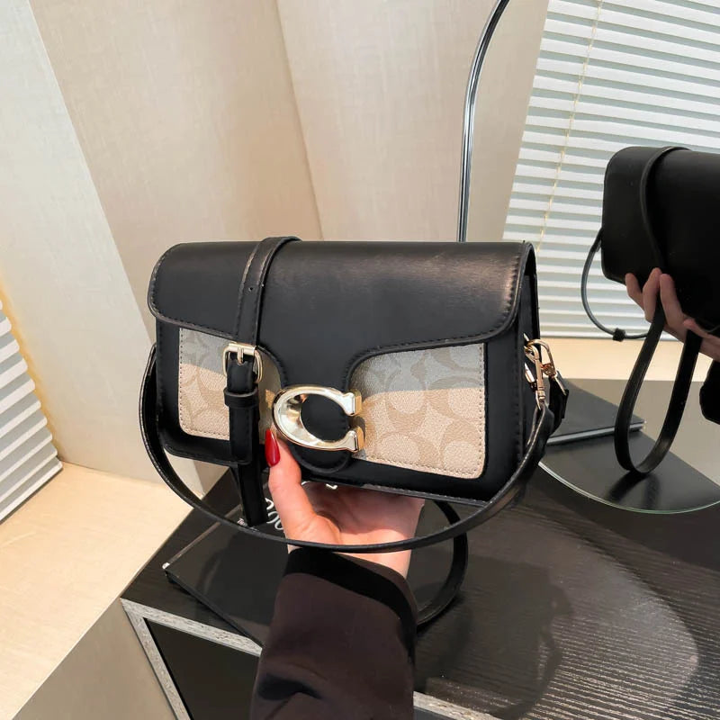 2026 New Niche Luxury Solid Color Tote Bag Retro Simple Square Bag Fashion Versatile Messenger Bag