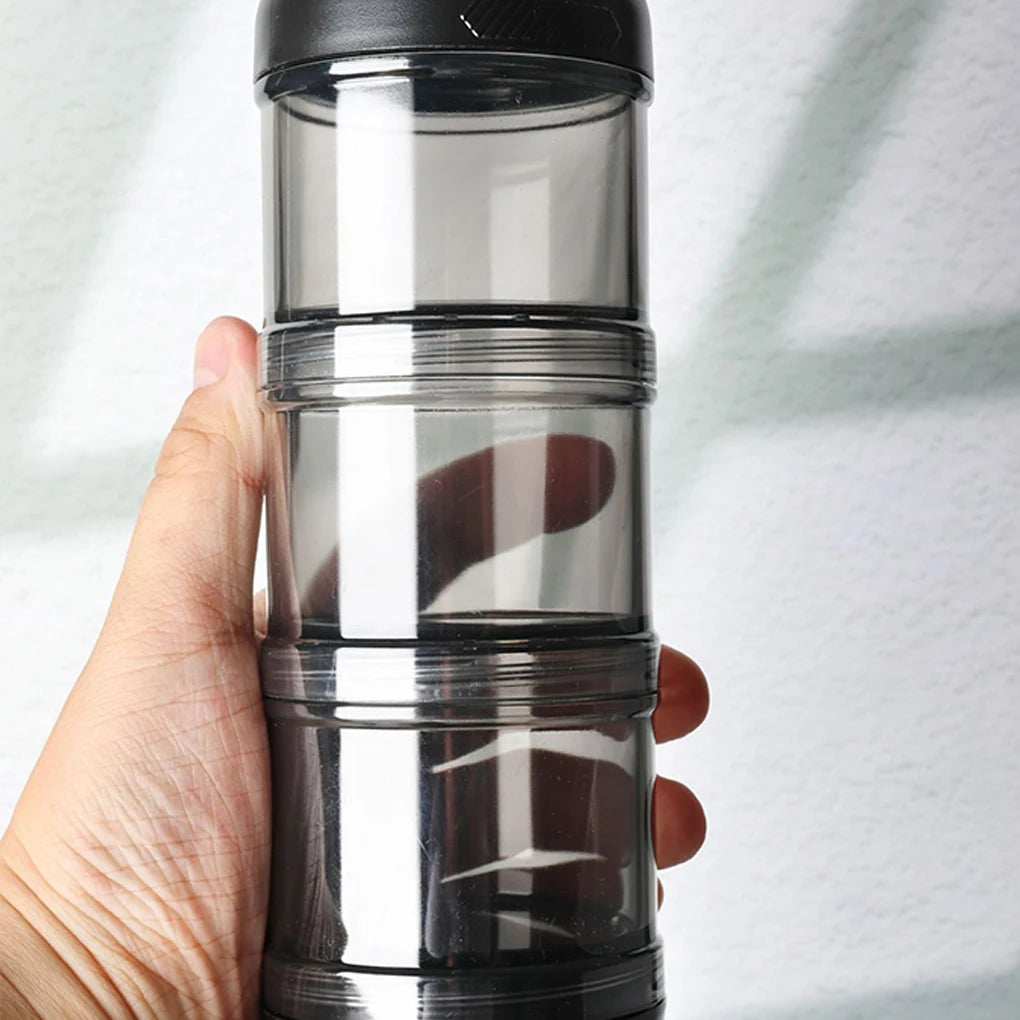 Protein Powder Dispenser Box Milk Powder Box With Funnel Keychain Portable Container for Toddler Snack Food Storage Box Dispense
