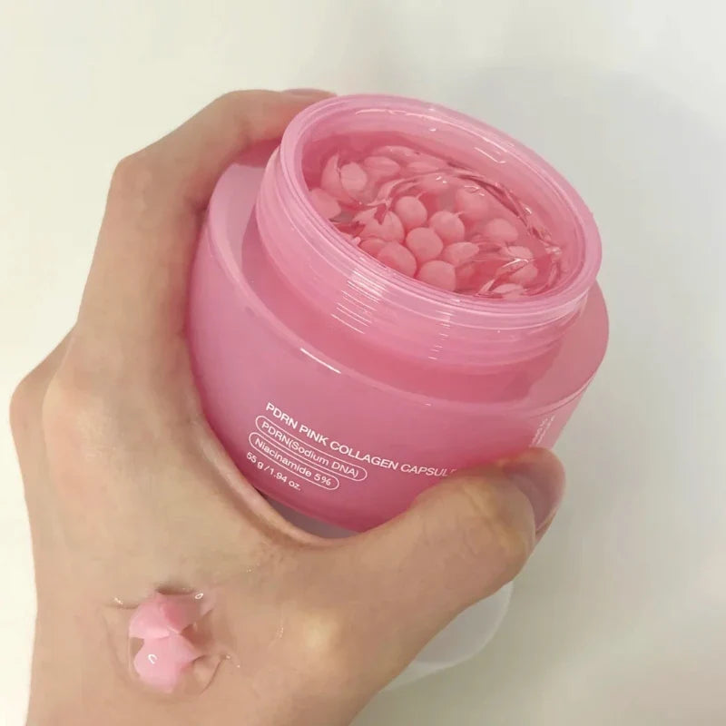PDRN Pink Collagen Capsule Cream with Niacinamide Cream for Uneven Skin Tone Lightweight Face Moisturizer original korean cream