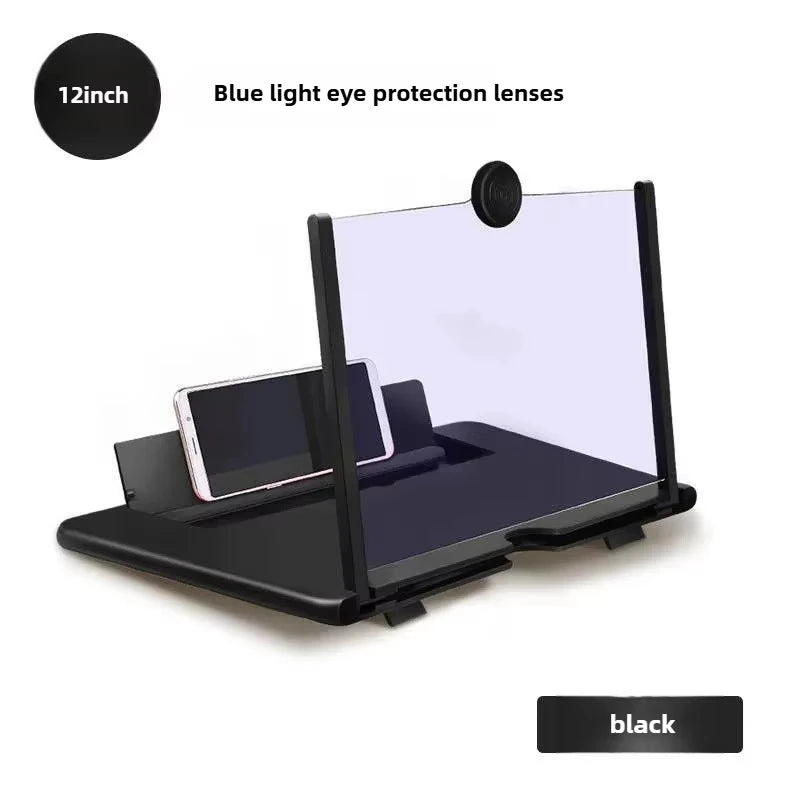 Phone Screen Magnifier 3D HD Tabletop Enlarger Cell Phone Magnifier For Video Watching Movie Night Home Travel Break 12/10 inch