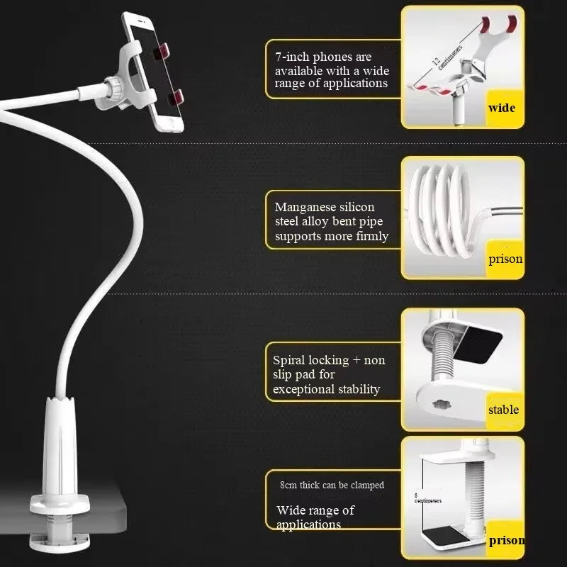 Universal Mobile Phone Holder Flexible Lazy Holder Adjustable Cell Phone Clip Home Bed Desktop Mount Bracket Smartphone Stand