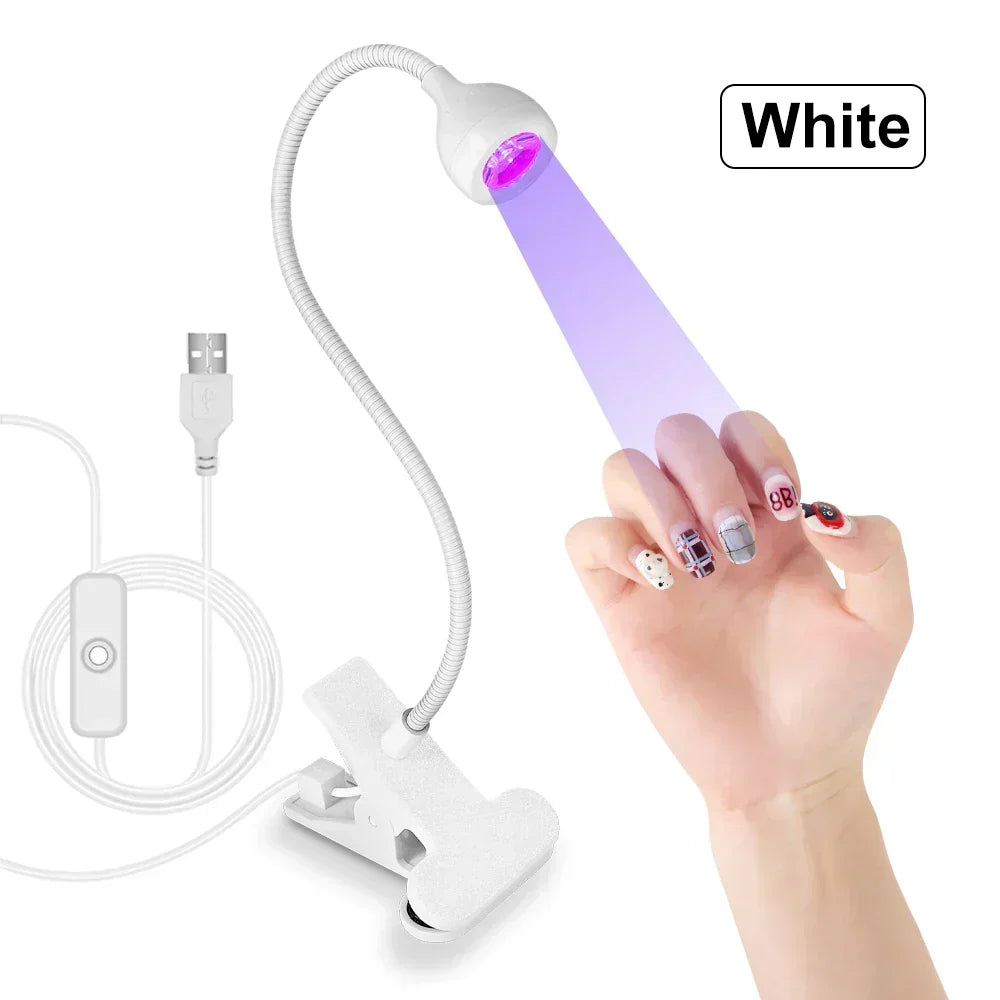 Compact Clip-On UV Nail Lamp