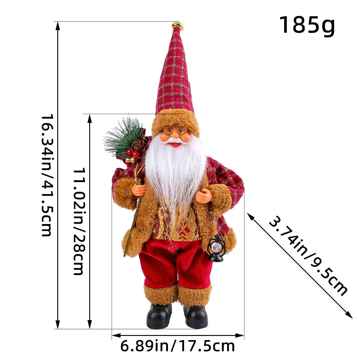 1~4PCS 2026 Christmas Decoration for Home Santa Claus Plush Doll 30cm Navidad Party Decor Xmas Ornaments New Year Gift
