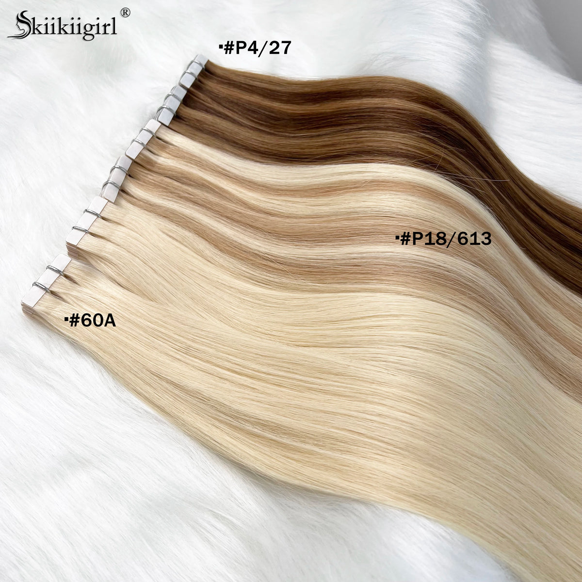 kiikiigirl mini tape hair extensions machine remy skin weft Adhesive White On For Salon High Quality