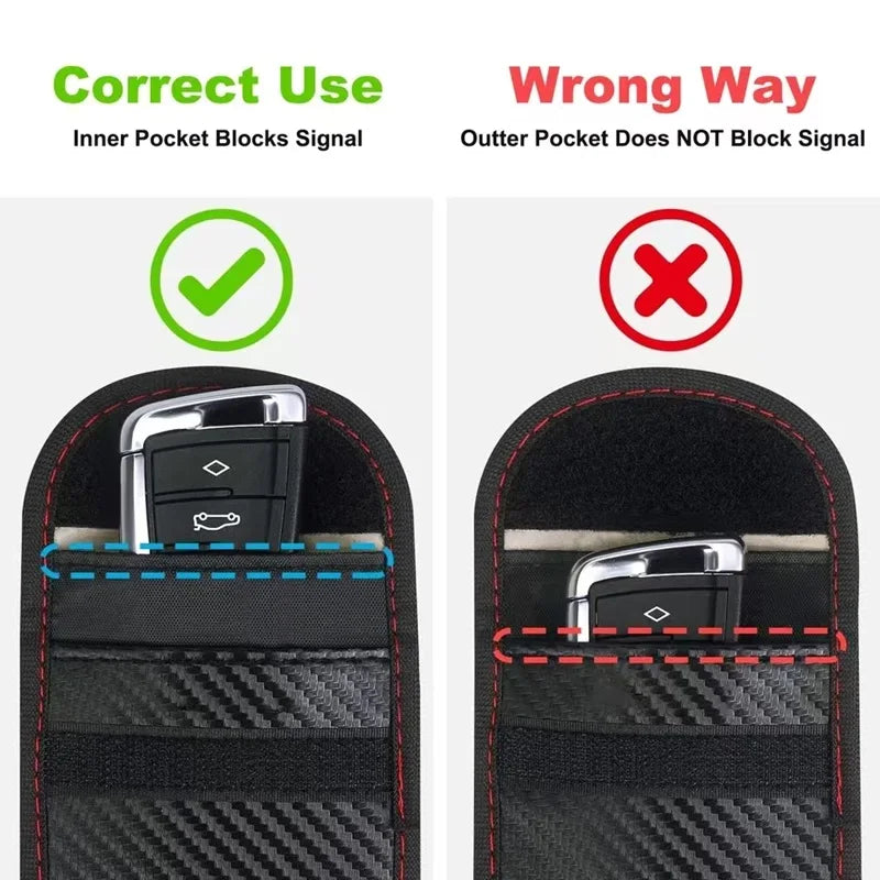 1Car Key Signal Shielding Box Faraday Cage Remote Control Package Keyless Rfid Shielding Package Car Accessories