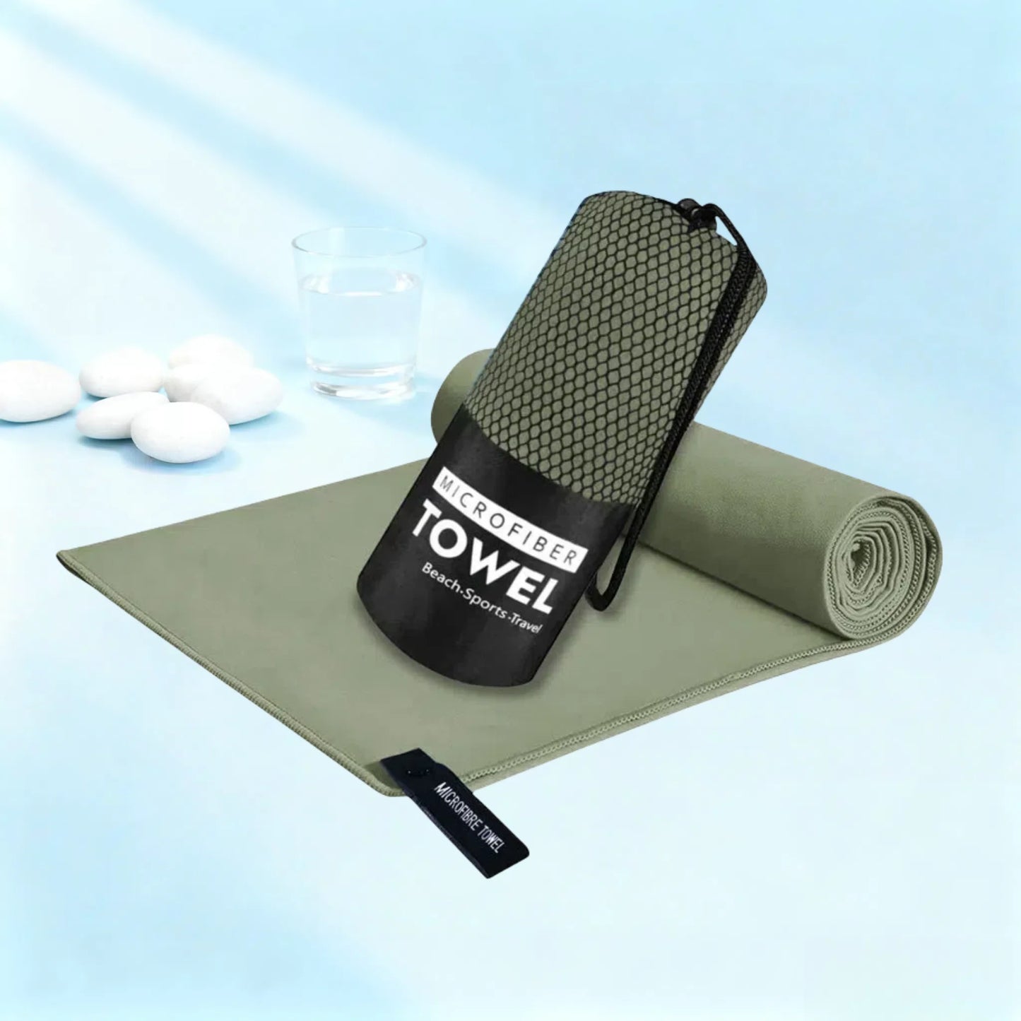 Microfiber Quick-Dry Lightweight Sandproof Towel  Portable Compact for Swim Yoga Gym Beach Travel Sports Supplies