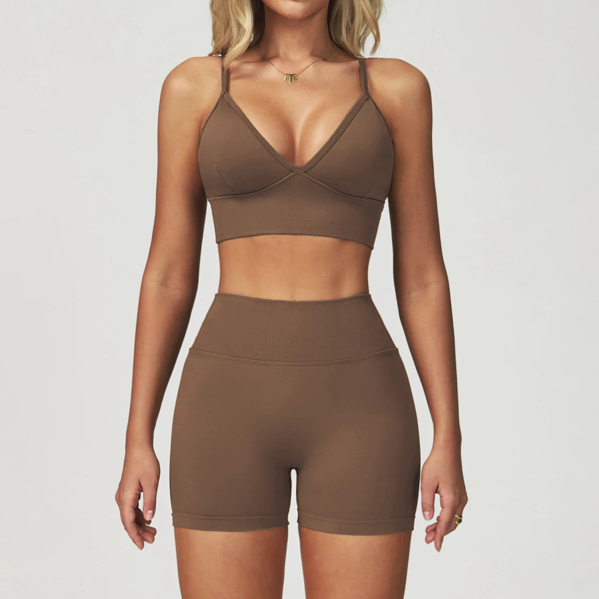 2/3PCS Seamless Yoga Set Gym Workout Athletic Wear Women Legging Fitness Bra Crop Top Long Sleeve Sports Shorts Activewear XP272