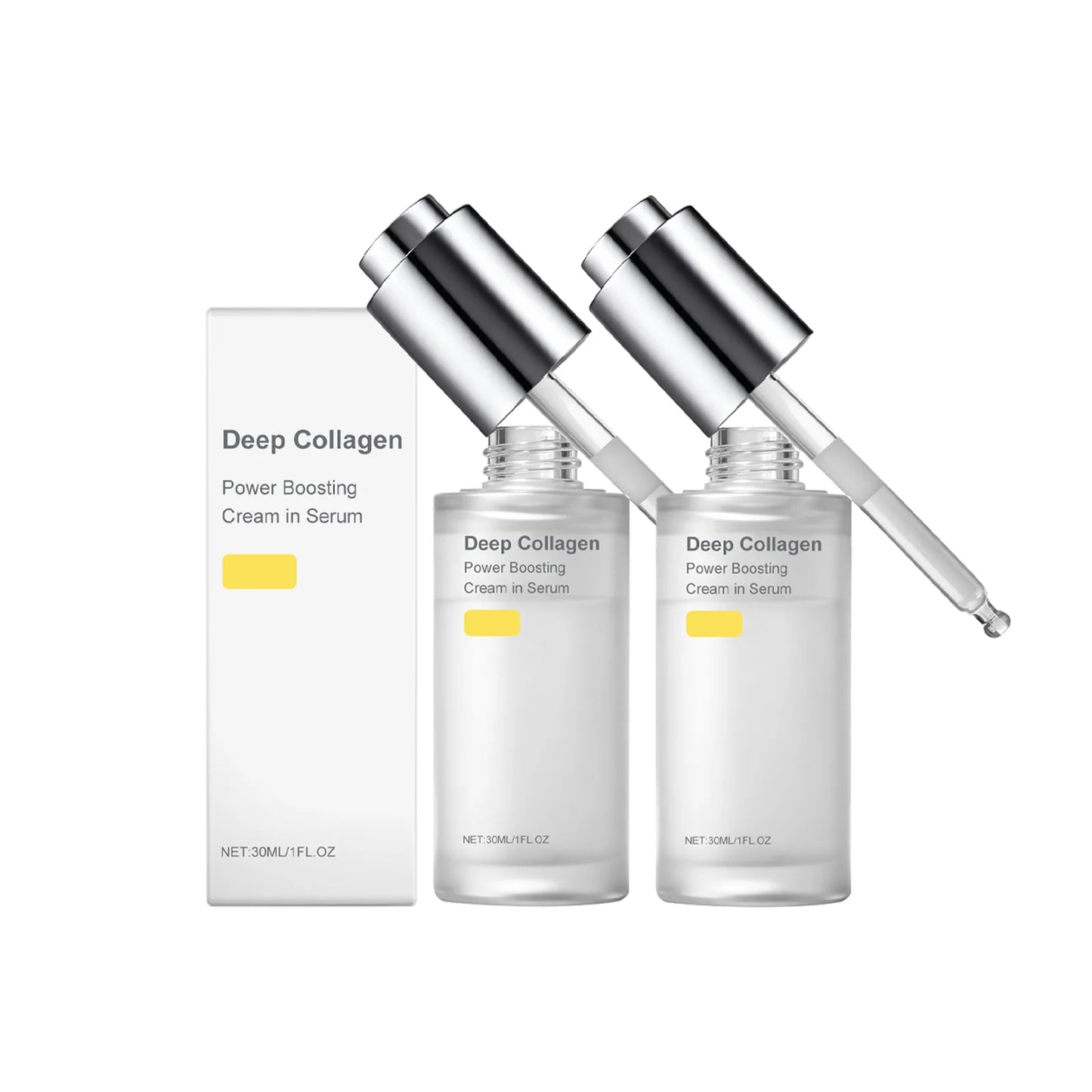 Deep Collagen Power Boosting Serum for Hydrating Moisturizing Improves Skin Elasticity Smooths Fine Lines Daily Facial Care