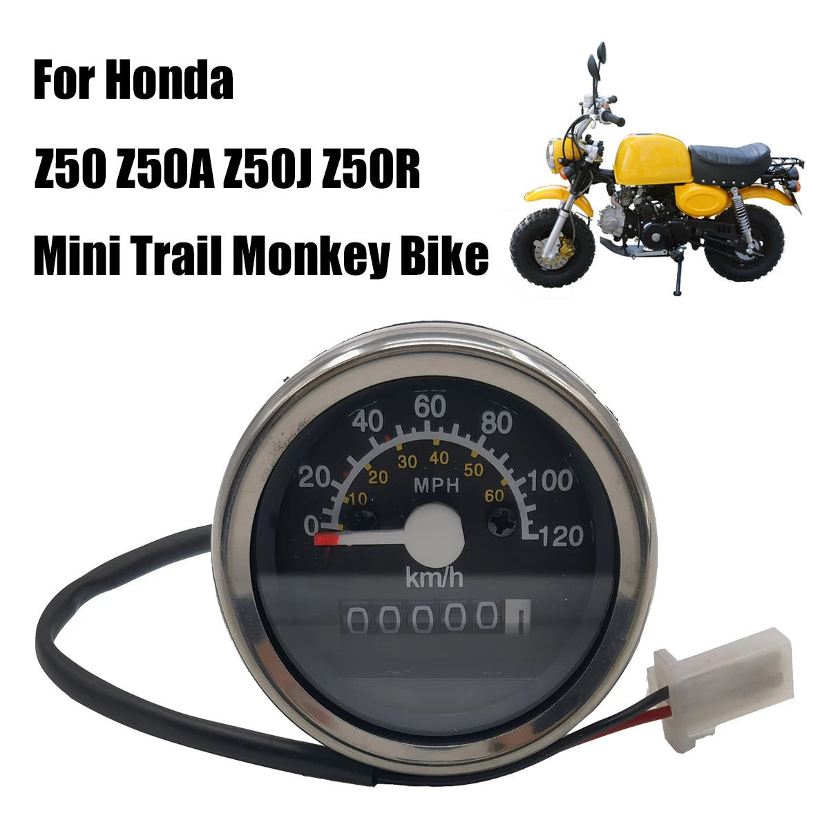 For Honda Z50 Speedometer Meter Speed Drive Gear Motercross 0-120km/h Motorcycle Monkey Bike Z50 Parts