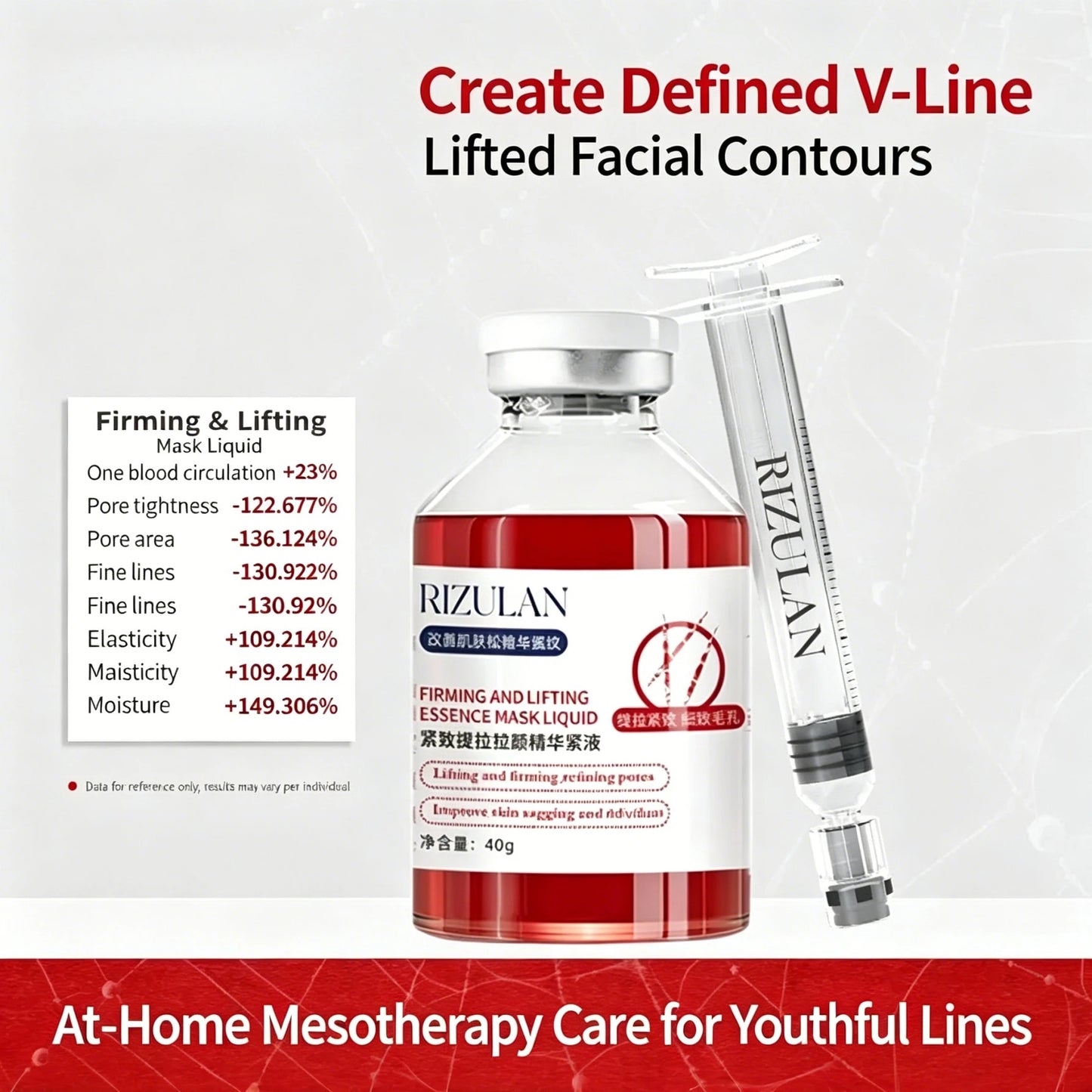 Deep collagen lifts essence, anti-aging, moisturizing, moisturizing, firming and shaping V-face skin care