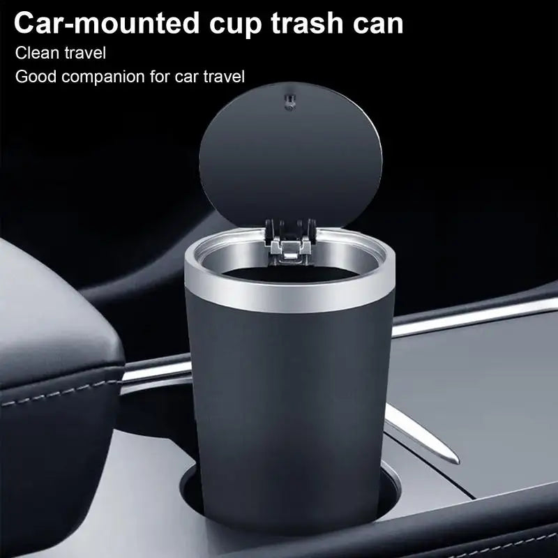 Car Trash Can Cup Holder Bin Leakproof Odor Blocking Waterproof GarbageOrganizer