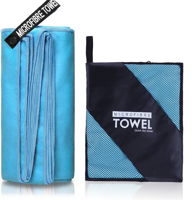 Microfiber Quick Dry Gym Towel Silver ION OdorFree Absorbent Fiber Fast Drying Workout Gear for Body Sweat Working Out