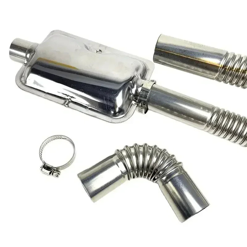 60cm - 300cm 24mm Double Layer Exhaust Pipe Air Diesel Parking Heater Stainless Steel Tube Gas Vent Hose For Car Caravan Camper