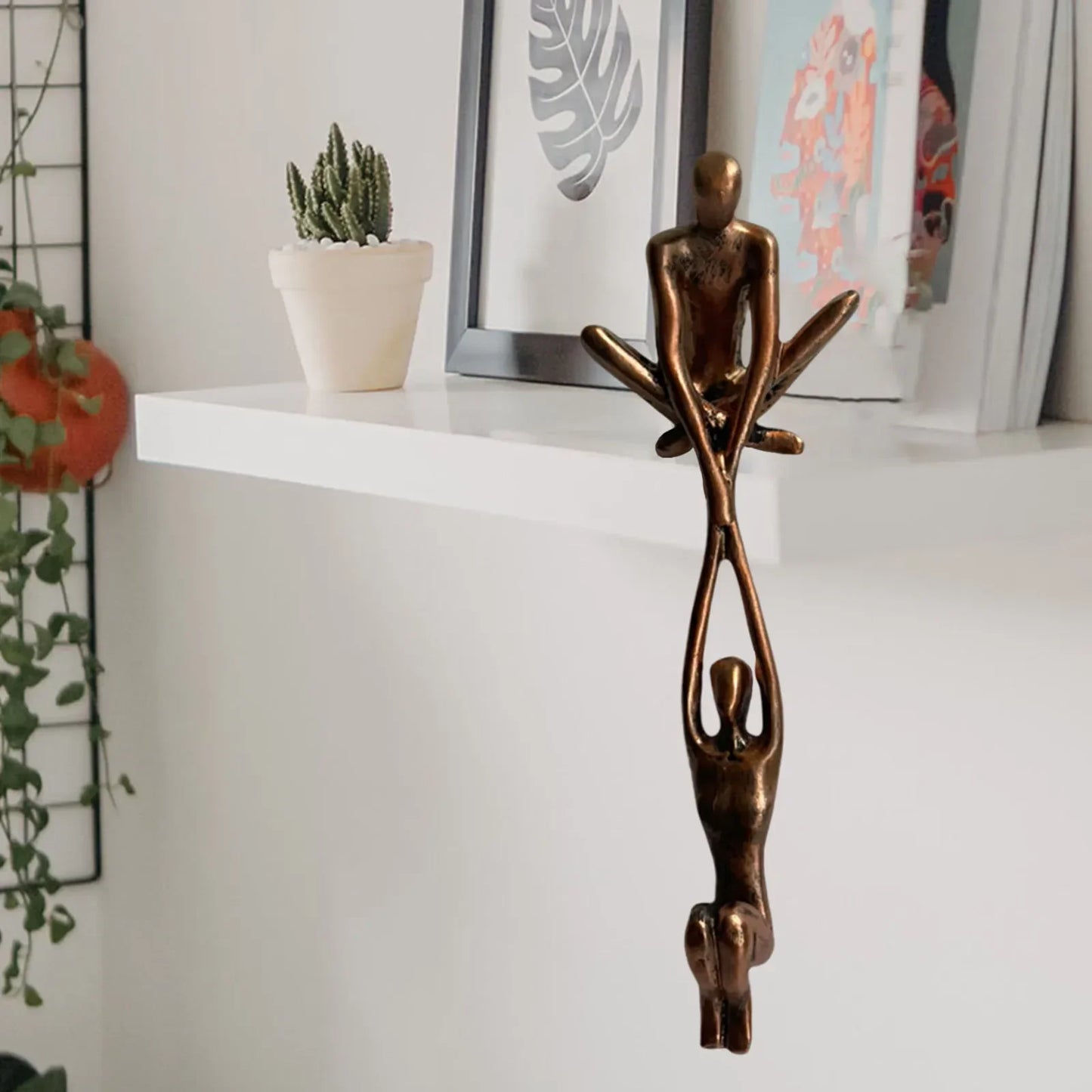 Man Lifting Woman Figurine Art Statue Lover Sculpture Ornament Home Desktop Decor Dancing Couple Sculpture Art Creative Artwork