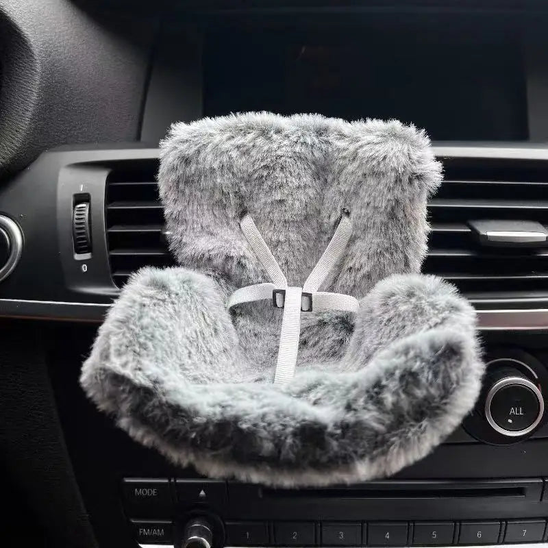 Mini Plush Doll Safety Seat Soft Car Ventilation Safety Chair for Labubu The Monsters Doll Accessories Car Interior Decorations