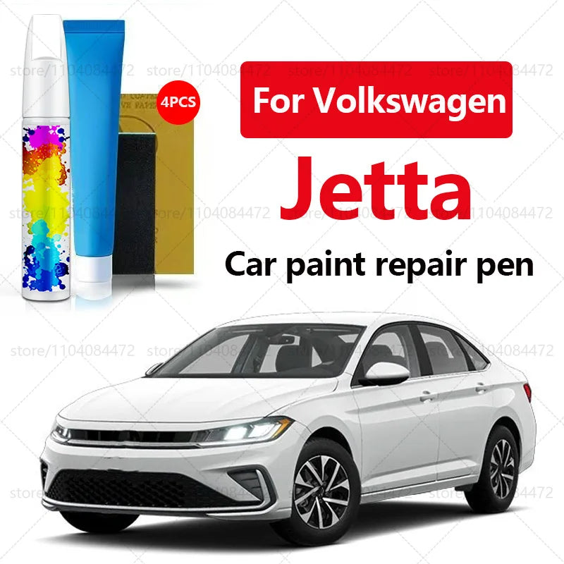 Car Paint Repair Pen For 1979-2025 Volkswagen Jetta Paint Scratch Repair Accessories 4PCS White LC9A White L0K1 Red LC3J Blue