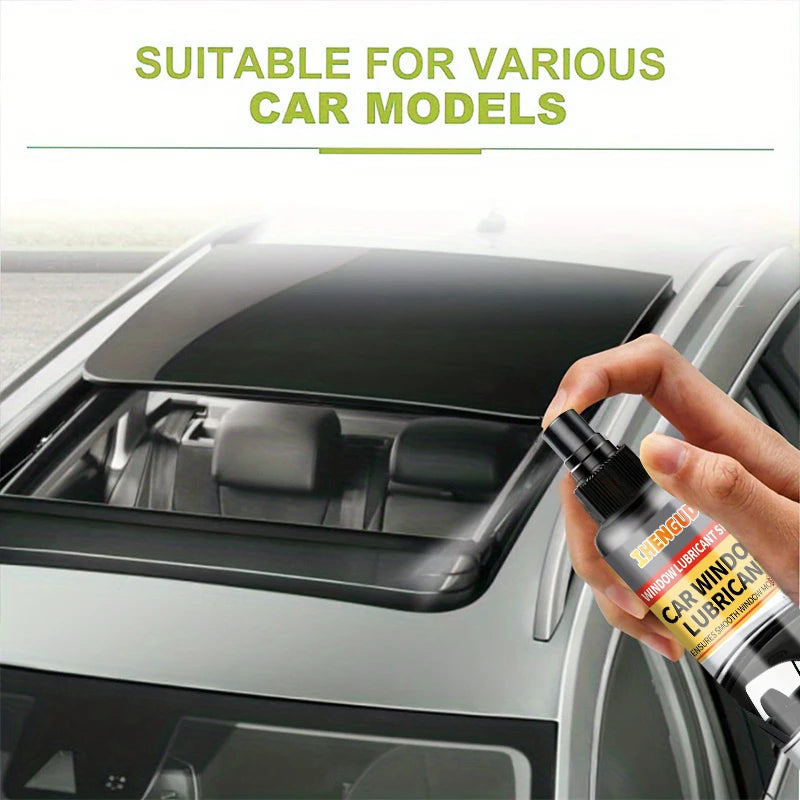 Car Window Lubricating Spray, Efficient Use, Reduces Sunroof Noise, Smooths Glass Tracks Suitable for Oiling and Maintenance