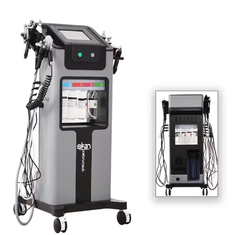 High-Efficacy Spa Skin Care Apparatus 10 in 1 Combined Hydro Dermabrasion and Aqua Peeling Technology It Integrates Deep Facial Cleansing, Skin Tightening, Face Lifting, and Skin Rejuvenation Features Secure Soft Treatment Pr