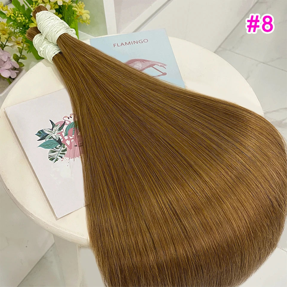 No Weft Straight Bulk Braiding Hair 100% Brazilian Virgin Remy Human Hair Extensions 50g 100g Blonde 1B Color Natural Hairpiece