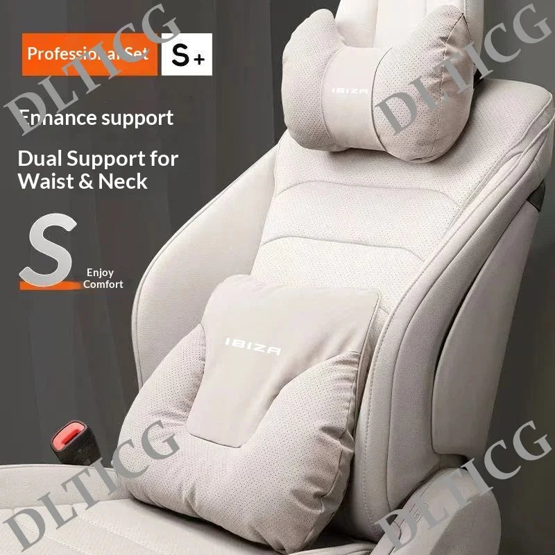 For SEAT IBIZA FR Car Headrest Neck Support Seat Lumbar Cushion Soft Neck Pillow Automobile interior Accessories