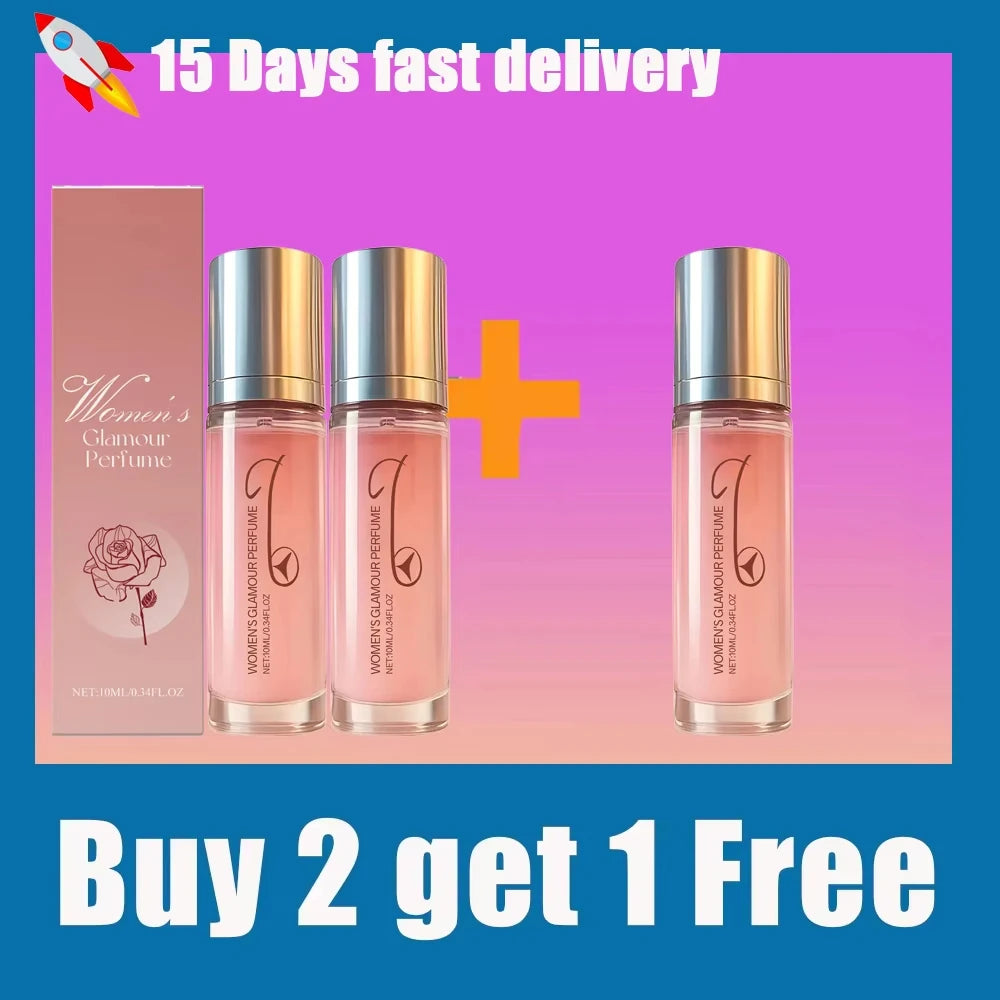 Women‘s Rose Perfume Rollerball, Light & Elegant Scent, Long Lasting & Portable for Day & Date, Fresh Natural Fragrance Gift
